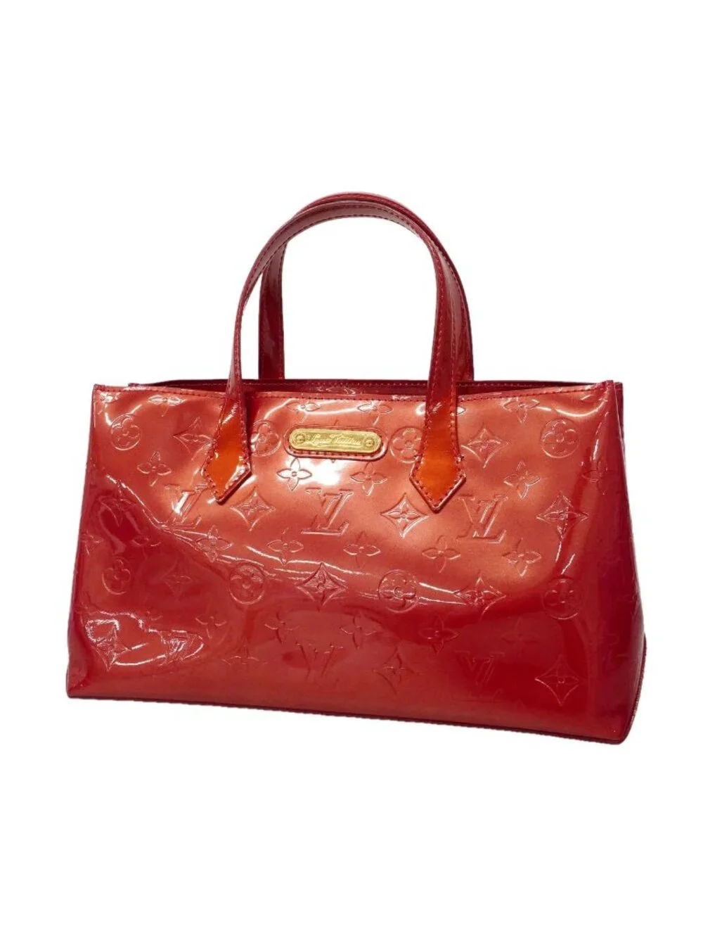 Louis Vuitton Tote Bag Vernis Wilshire PM Rouge Grenadine